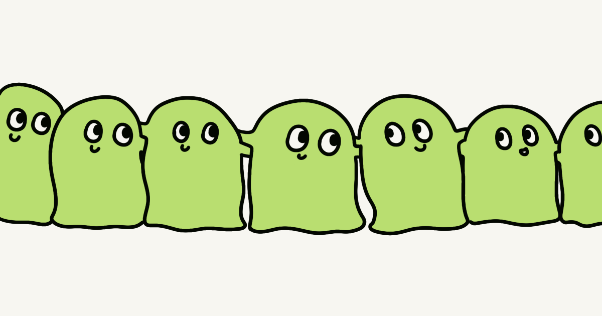 緑のキャラクターがたくさん並んで壁になっているイラスト。参加者が多いほどネットワークの防御力が上がる